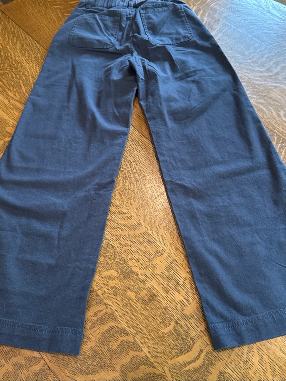 Pact Navy Cotton Wide-Leg Pants with Zip Fly - Picture 14 of 15